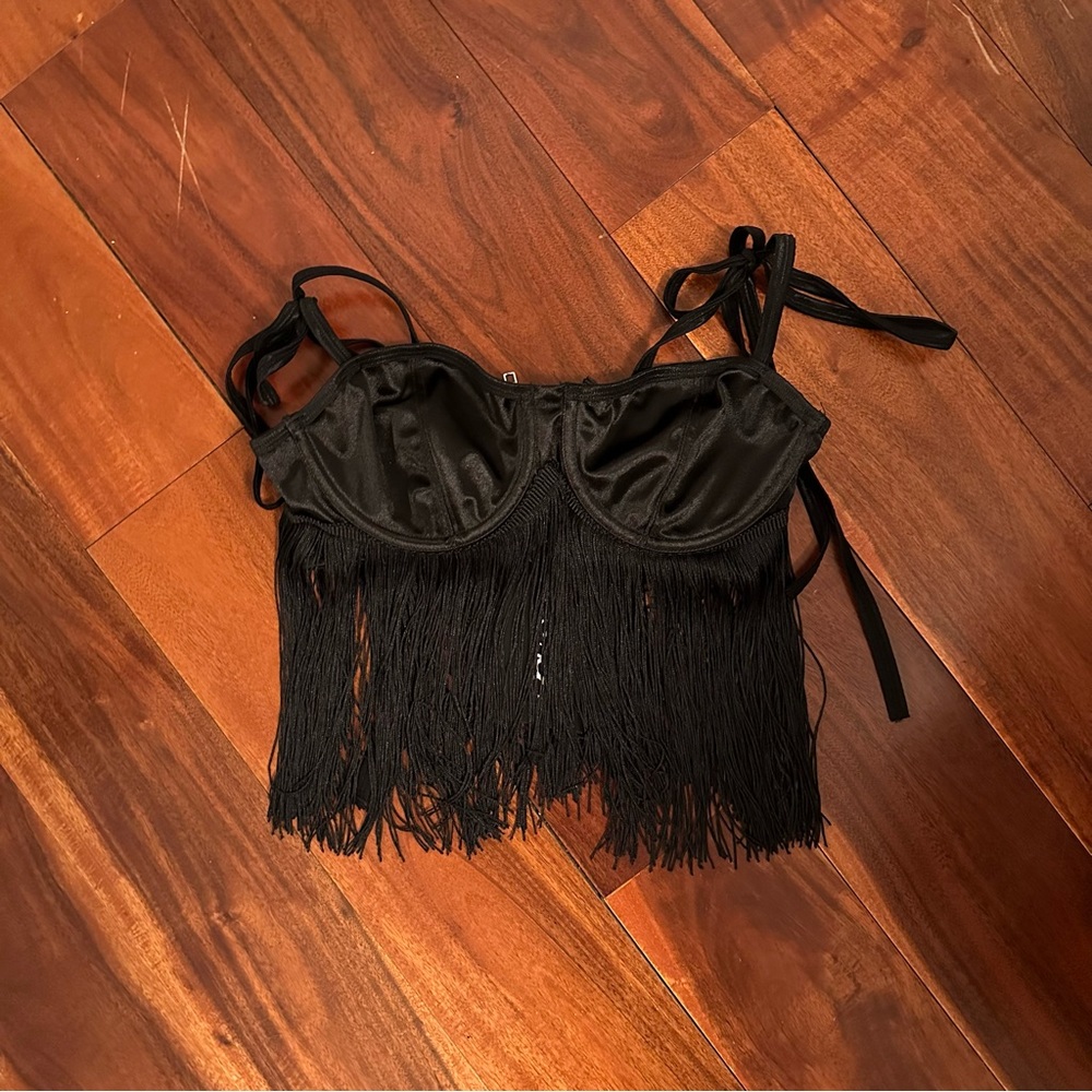 NWT Dolls Kill Small Dusk Fringe top